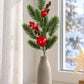 Künstlicher Tannenzweig mit Beeren und Zapfen – Zion | 51 cm