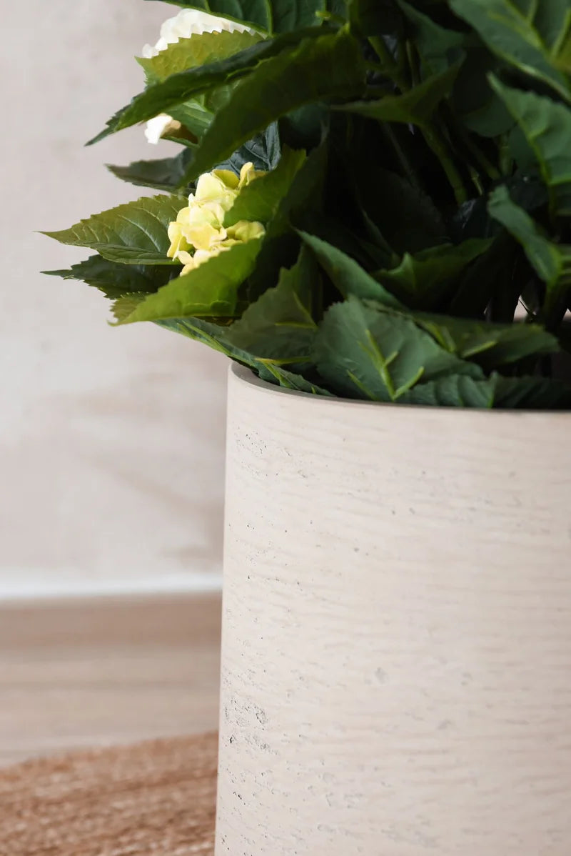 Blumentopf - Talco, 41x38cm, Pflanzkübel von aplanta, in Beige