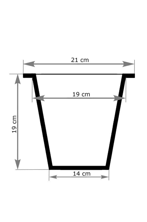 Pflanzkübel - Enisa | 24x24x65 cm, Anthrazit