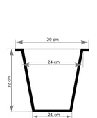 Pflanzkübel - Enisa | 29x29x80 cm, Anthrazit