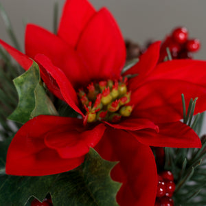 Künstliches Poinsettia-Weihnachtsarrangement - Billy | 20 cm