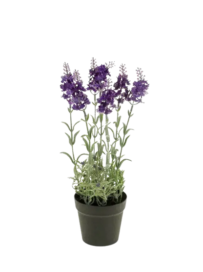 Künstlicher Lavendel - Lea, 28 cm, Kunstpflanze von aplanta, in Lila, für drinnen