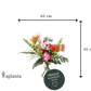 Künstlicher Blumenstrauß - Sahra, 65 cm, Kunstblume von aplanta, handgebunden, in Natur, für drinnen