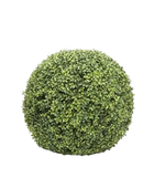 Hochwertiger Buchsbaum künstlich auf transparentem Hintergrund mit echt wirkenden Kunstblättern in natürlicher Anordnung. Künstlicher Buchsbaum Ball - Lothar hat die Farbe Natur und ist 50 cm hoch. | aplanta Kunstpflanzen