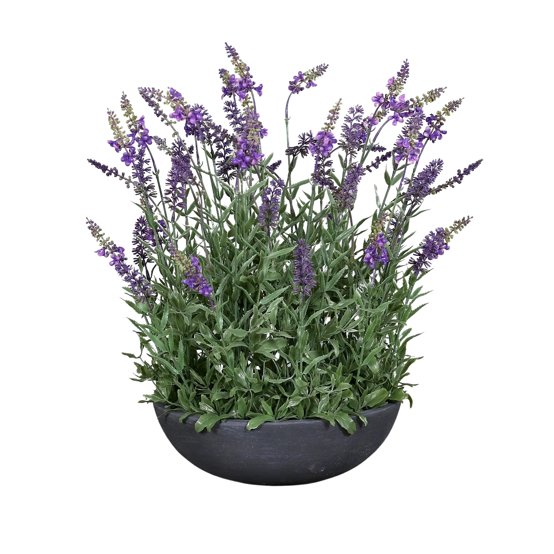 Künstlicher Lavendel - Yasar | 43 cm | in grauer Schale