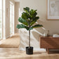 Künstlicher Ficus Lyrata - Niran, 90 cm, Kunstbaum von aplanta, in Grün, für drinnen