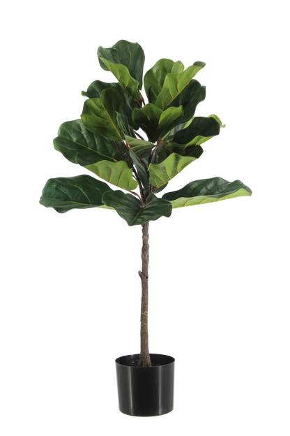 Künstlicher Ficus Lyrata - Niran, 90 cm, Kunstbaum von aplanta, in Grün, für drinnen