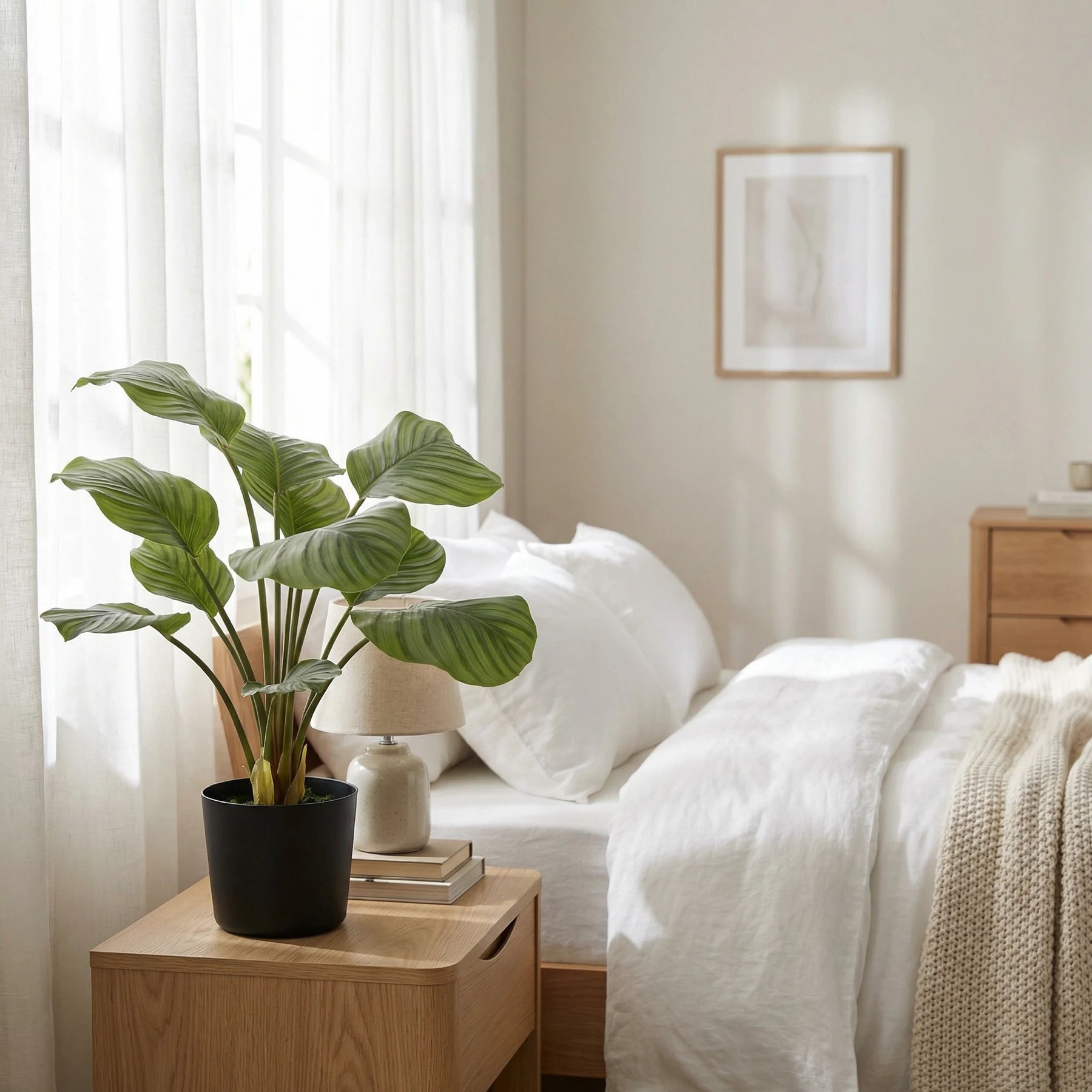 Künstliche Calathea - Jamila, 58 cm, Kunstpflanze von aplanta, in Grün, für drinnen