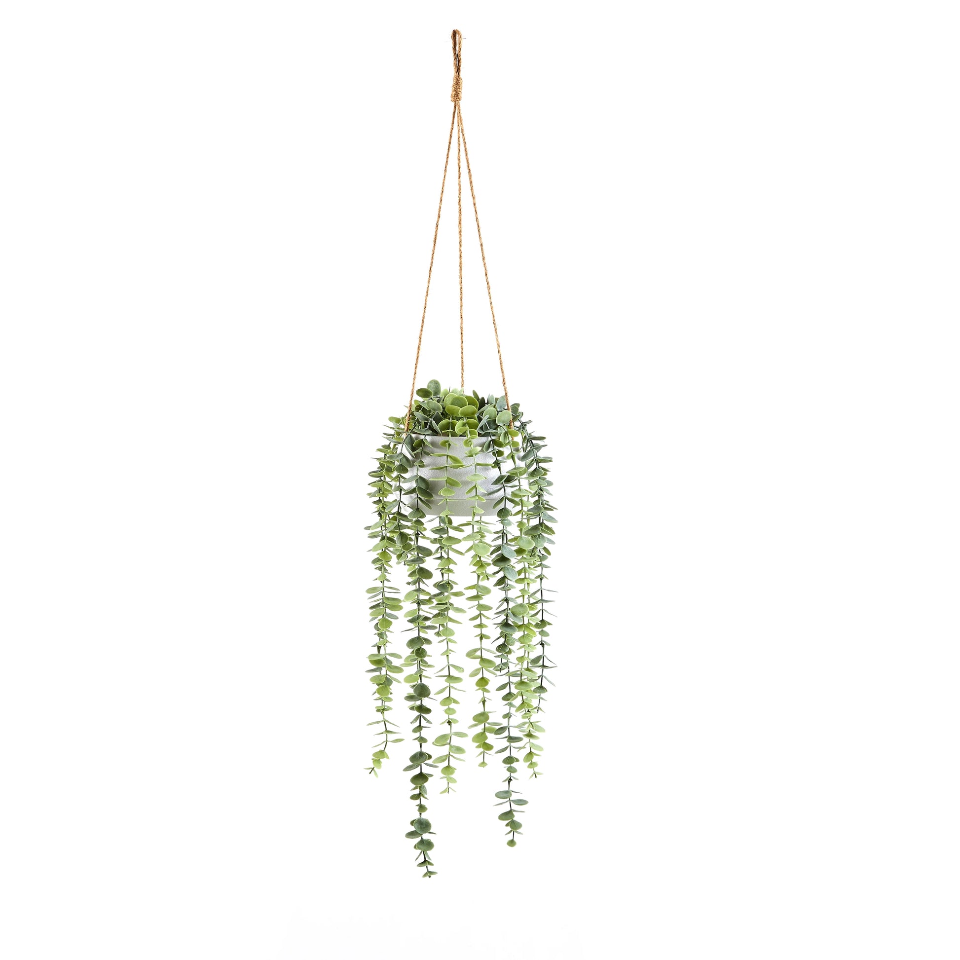 Künstliche Hänge-Eukalyptus - Philemon, 95 cm, Kunstpflanze von aplanta, in Grün, für drinnen