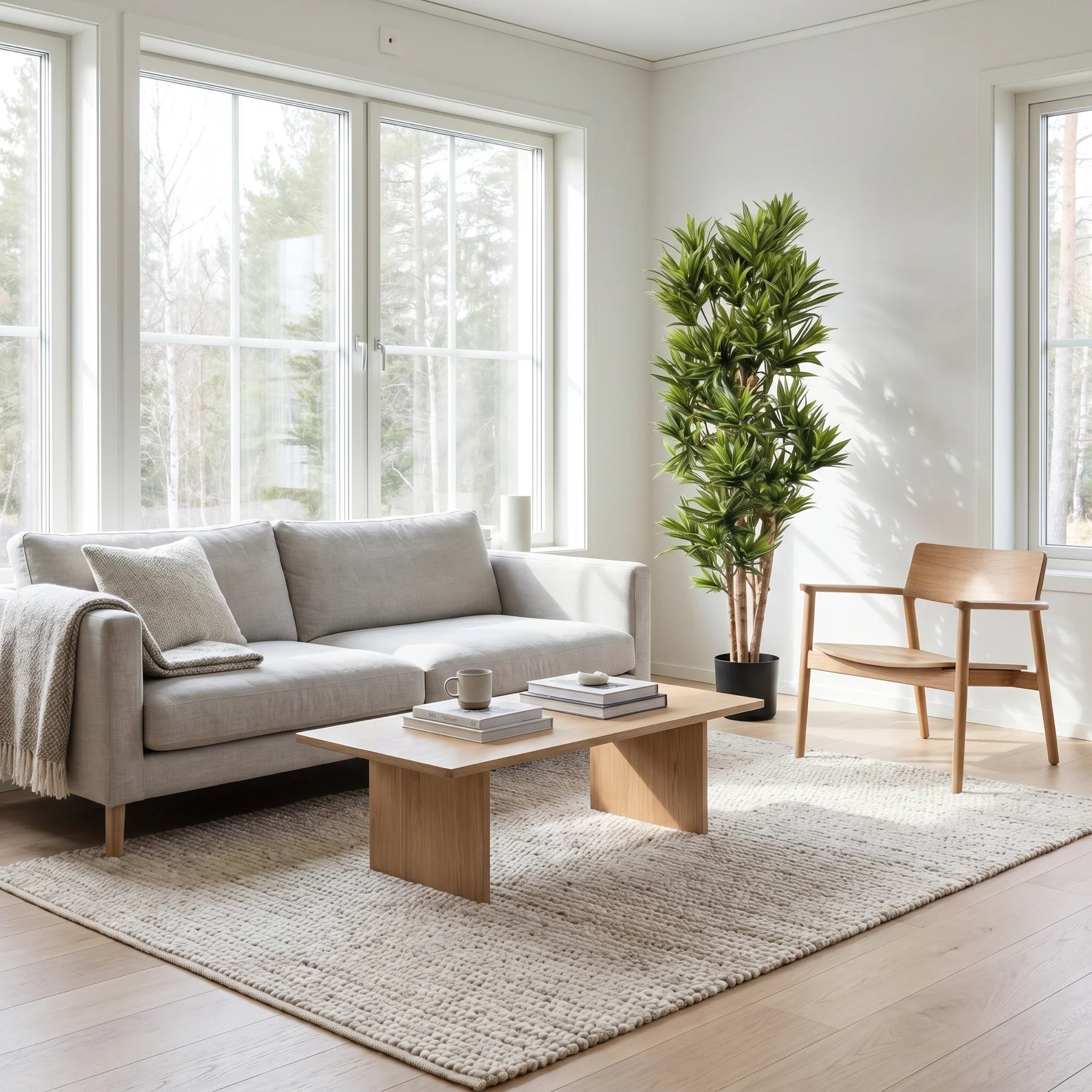 Künstliche Dracaena Reflexa - Sylvaran, 150 cm, Kunstbaum von aplanta, in Grün, für drinnen
