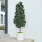 Künstlicher Lorbeerbaum - Alarion, 150 cm, Kunstbaum von aplanta, mit Echtholzstamm, UV-beständig, inkl. Startertopf, in Grün