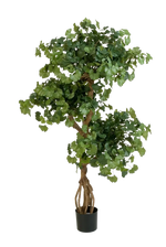 Künstlicher Ginkgo - Tino auf transparentem Hintergrund mit echt wirkenden Kunstblättern. Diese Kunstpflanze gehört zur Gattung/Familie der "Ginkgo" bzw. "Kunst-Ginkgo".