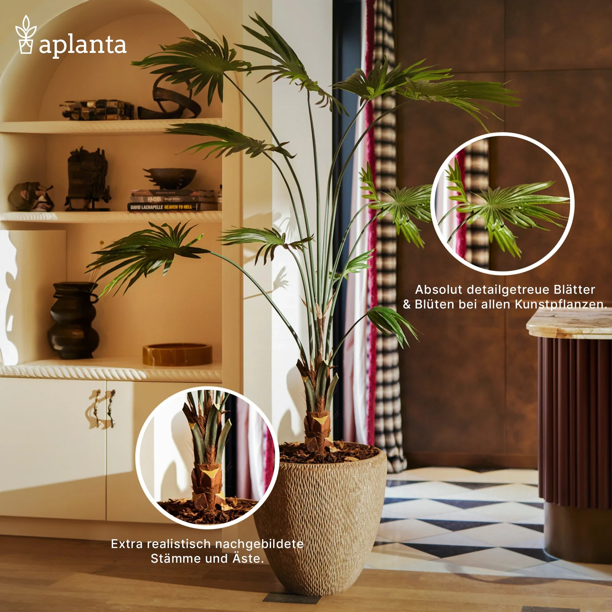 Kunst Areca palm - Christine | 210 cm