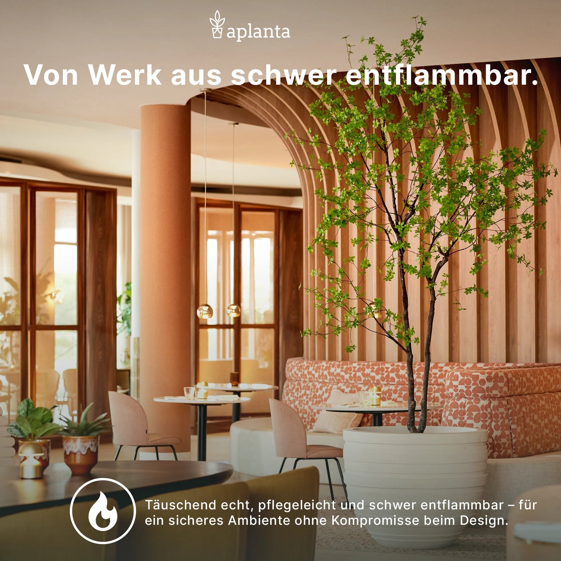 Künstlicher Eukalyptus Zweig Coa, 72 cm, Kunstbaum von aplanta, feuerhemmend, Steckpflanze, in Grün, für drinnen