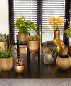 Pflanzgefäß Kugel Retro gold I 18x15 cm