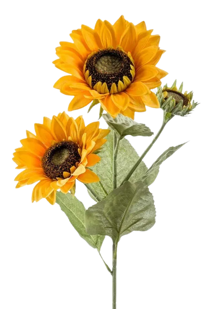 Künstliche Sonnenblume - Belly, 90 cm, Kunstblume von aplanta, in Gelb, für drinnen