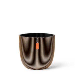 Blumentopf Kugel Groove 25x23 Gold Schwarz