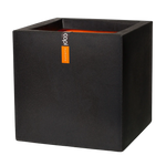 Pflanzkübel quadratisch Smooth schwarz | 30x30x30 cm