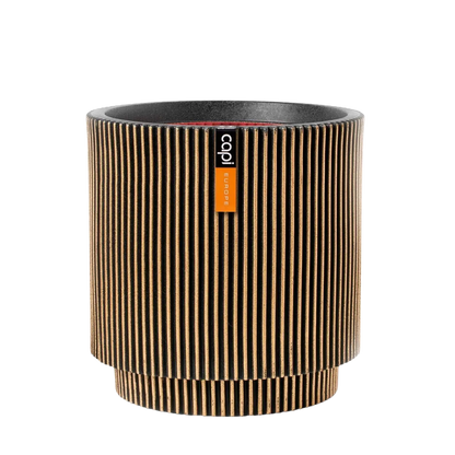 Blumentopf zylinder Groove gold | 44x46 cm