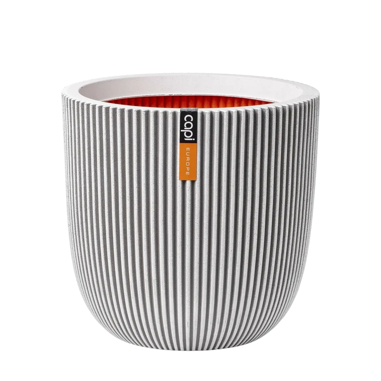 Blumentopf Kugel Groove elfenbein, 35x34cm, Pflanzkübel von aplanta, für drinnen & draußen