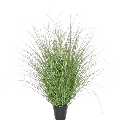Künstliches Gras - Kerstin, 140 cm, Kunstpflanze von aplanta, feuerhemmend, B1-zertifiziert, in Grün, für drinnen