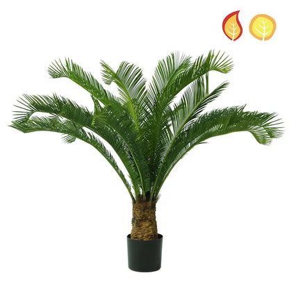 Künstlicher Palmfarn - Thomas, 95 cm, Kunstbaum von aplanta, UV-beständig, feuerhemmend, B1-zertifiziert, in Grün