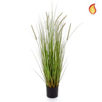 Künstliches Gras - Ulrich, 90 cm, Kunstpflanze von aplanta, feuerhemmend, B1-zertifiziert, in Grün, für drinnen