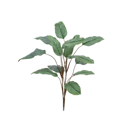 Künstliche Calathea - Pius, 112 cm, Kunstpflanze von aplanta, feuerhemmend, in Grün, für drinnen