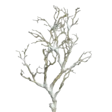 Künstlicher Deko-Ast - Abigail, 90 cm, Kunstpflanze von aplanta, mit Schnee, in Natur, für drinnen