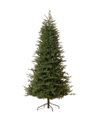 Künstlicher Weihnachtsbaum - Gloria auf transparentem Hintergrund mit echt wirkenden Kunstblättern in natürlicher Anordnung. Künstlicher Weihnachtsbaum - Gloria hat die Farbe Natur und ist 240 cm hoch. | aplanta Kunstpflanzen