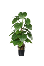 Künstliche Philodendron - Phoebe, 80 cm, Kunstpflanze von aplanta, im schwarzen Topf, in Natur, für drinnen