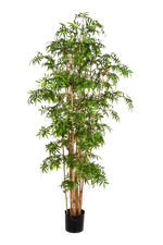 Künstlicher Bambus - Lucia, 110 cm, Kunstbaum von aplanta, mit Echtholzstamm, in Natur, für drinnen
