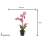 Künstliche Orchidee - Liam, 60 cm, Kunstblume von aplanta, im schwarzen Topf, in Pink, für drinnen