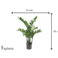 Künstliche Zamioculcas - Elena, 70 cm, Kunstpflanze von aplanta, im schwarzen Topf, in Natur, für drinnen